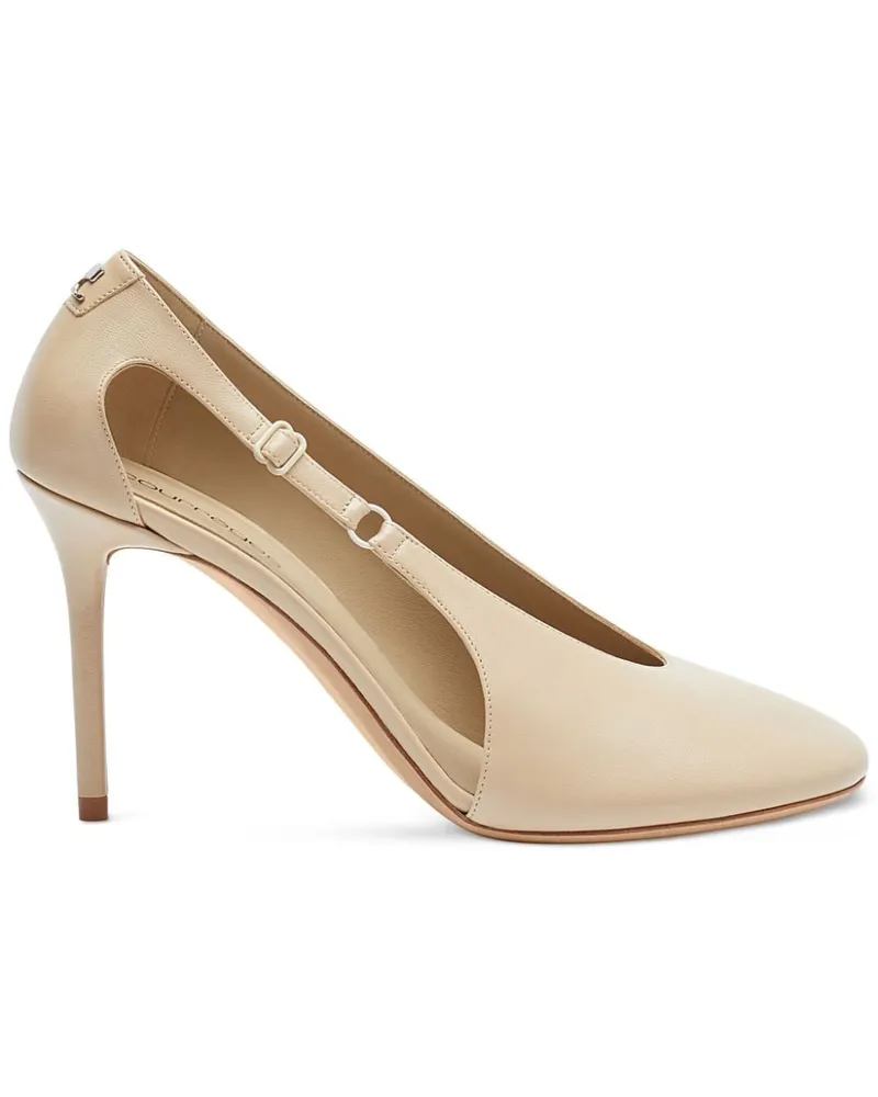 Courrèges Oblique Pumps 100mm - Nude Nude