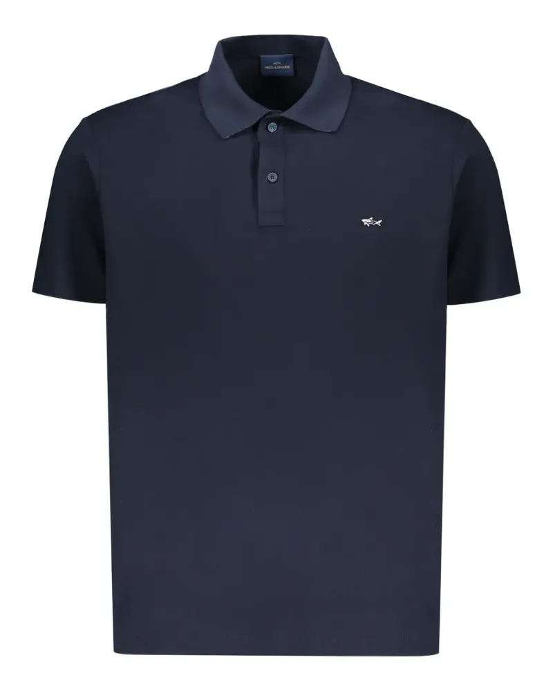 Paul & Shark logo-embroidered short-sleeve polo shirt - Blau Blau
