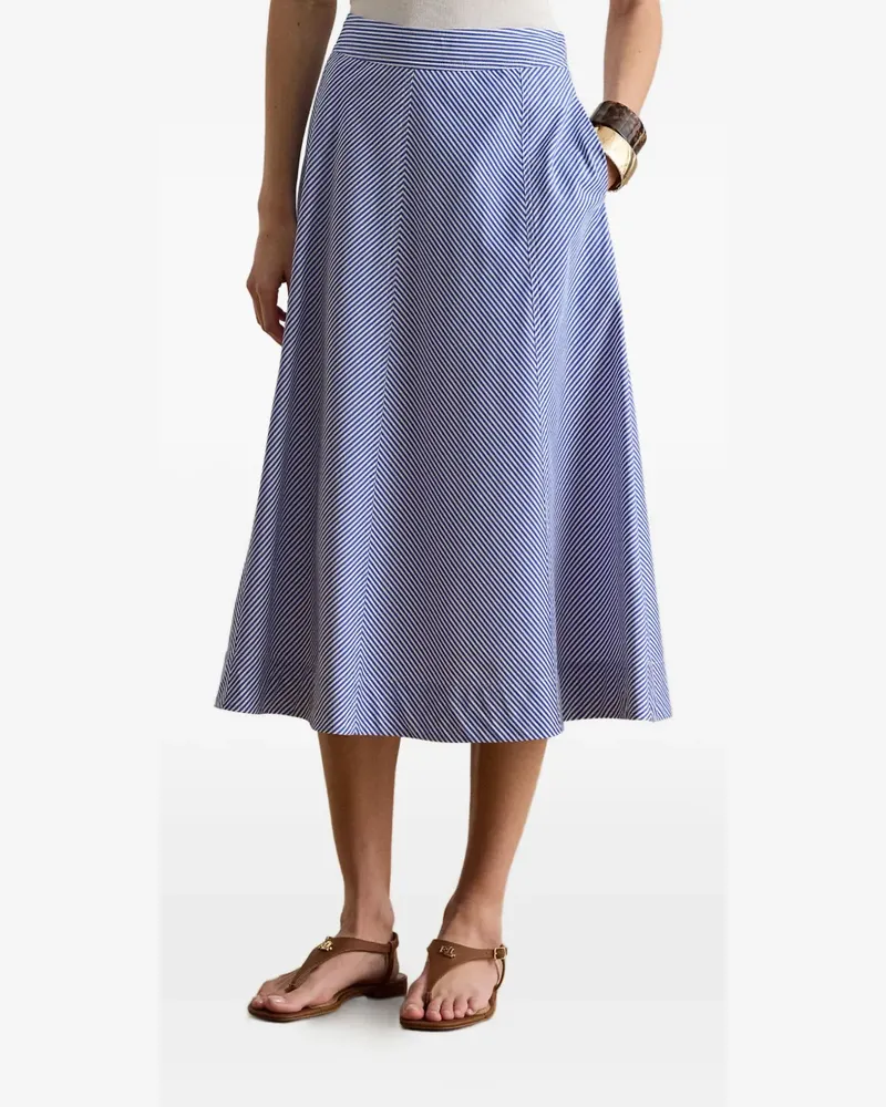 Ralph Lauren Gestreifter Rock - Blau Blau
