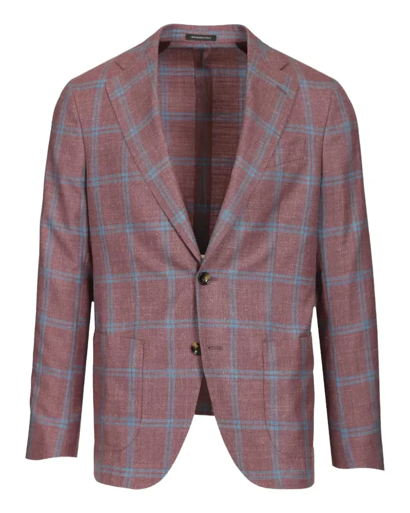 Al Duca D’Aosta 1902 checked single-breasted blazer - Rot Rot