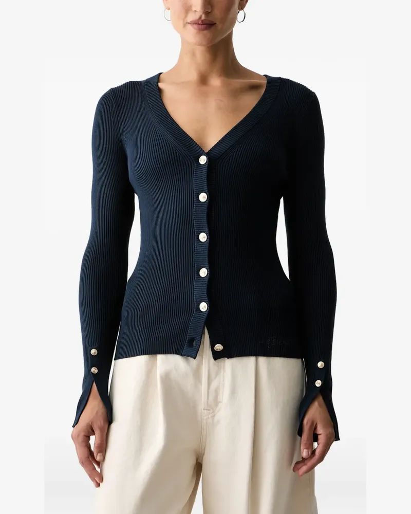 Guess Gerippter Cardigan - Blau Blau