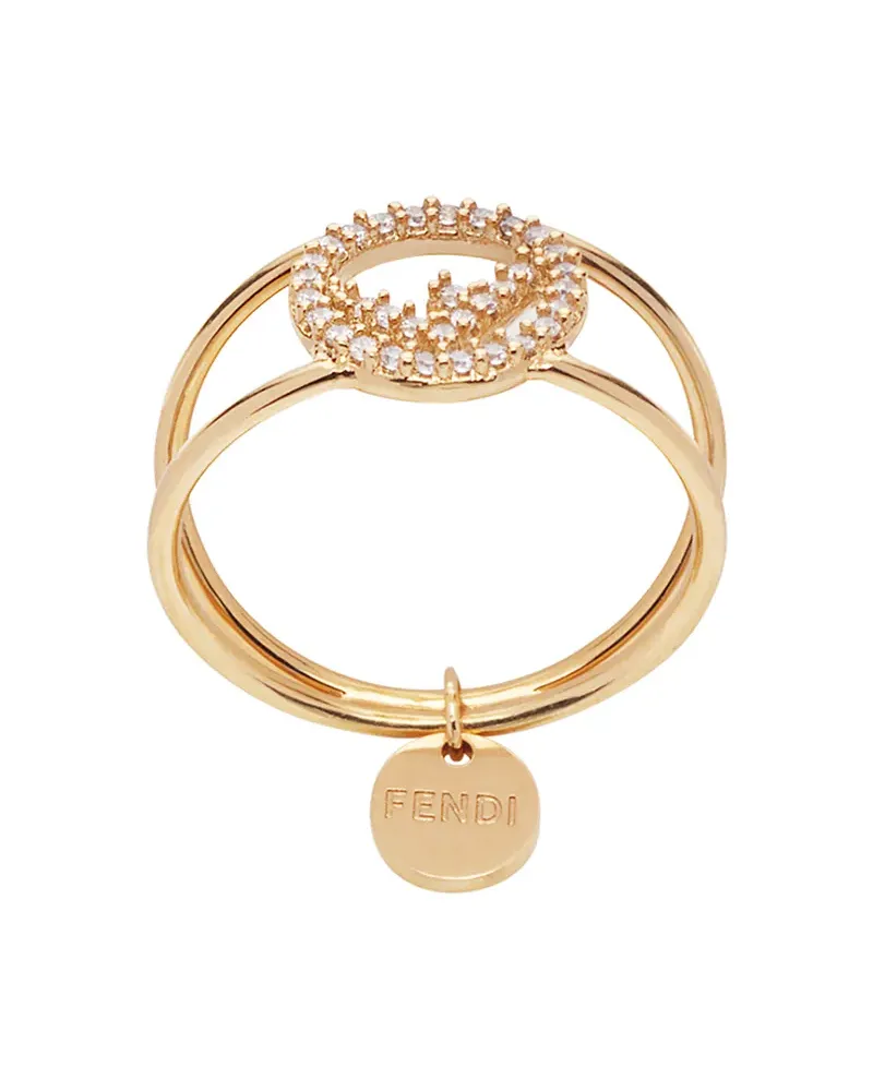 Fendi Ring mit Kristallmonogramm - Gold Gold