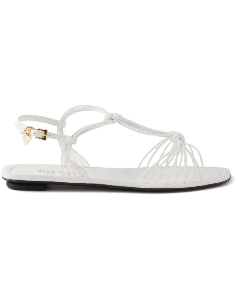 Prada Flache Sandalen - Weiß Weiß