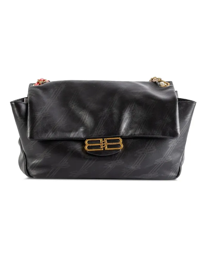 Balenciaga Mittelgroße Darling Schultertasche - Schwarz Schwarz