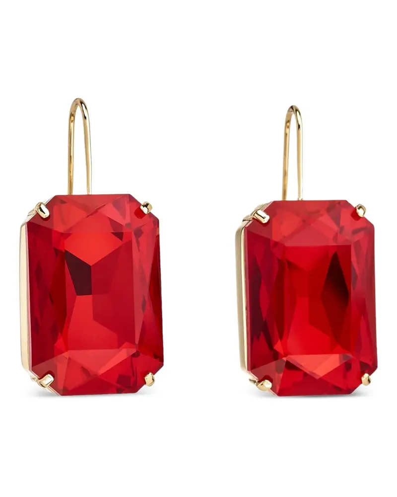 Kenneth Jay Lane Achteckige Ohrringe - Rot Rot