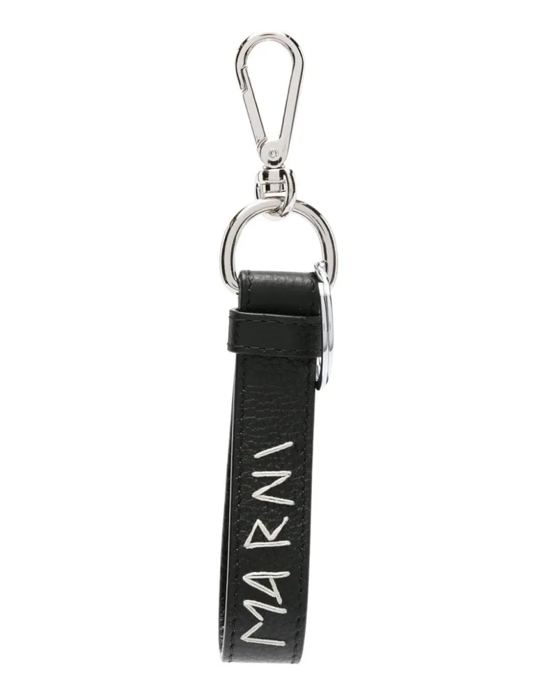 Marni Schlüsselanhänger mit Logo-Stickerei - Schwarz Schwarz