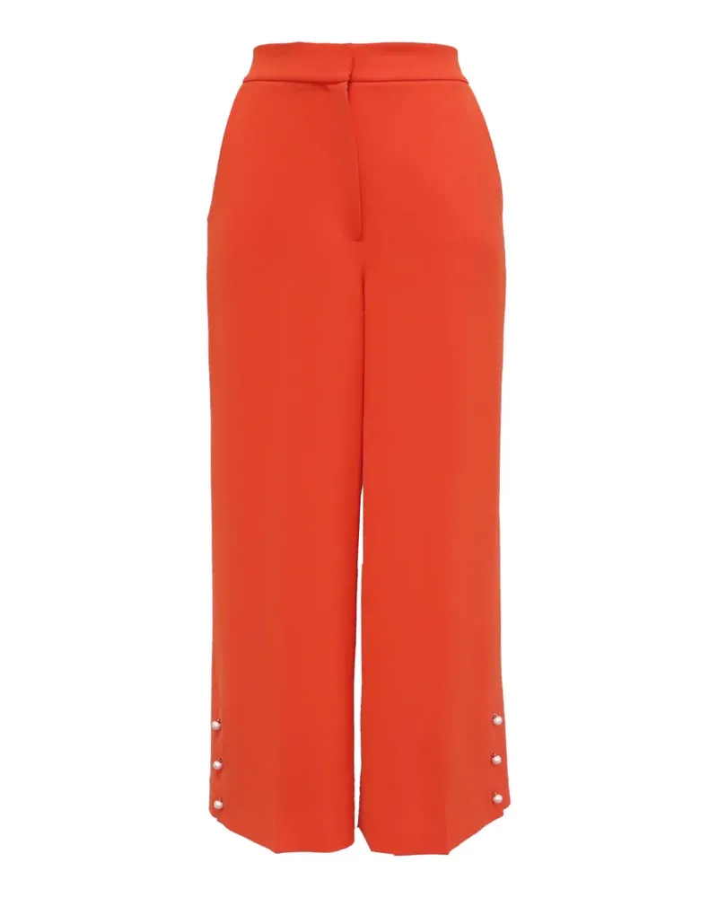 Lela Rose faux pearl accent trousers - Orange Orange