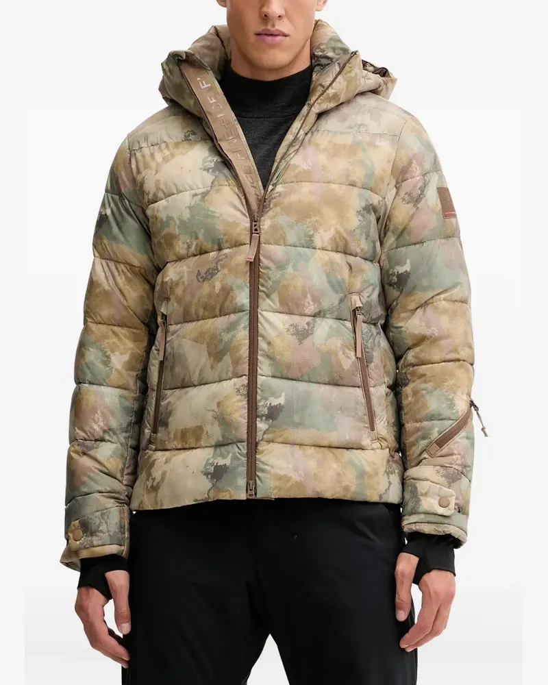 Bogner Fire & Ice camouflage-pattern hooded ski jacket - Nude Nude