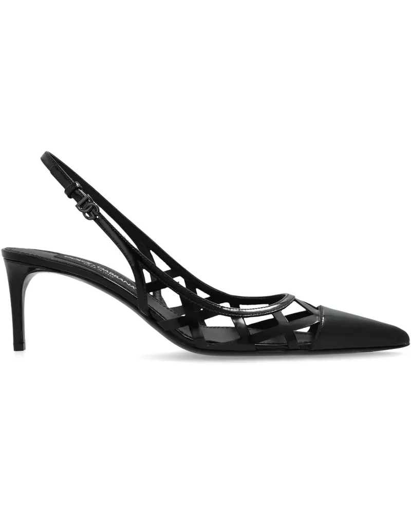 Dolce & Gabbana Slingback-Pumps 75mm - Schwarz Schwarz