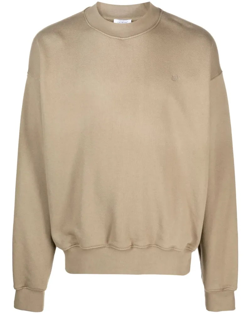 OFF-WHITE Sweatshirt mit Logo-Stickerei - Nude Nude