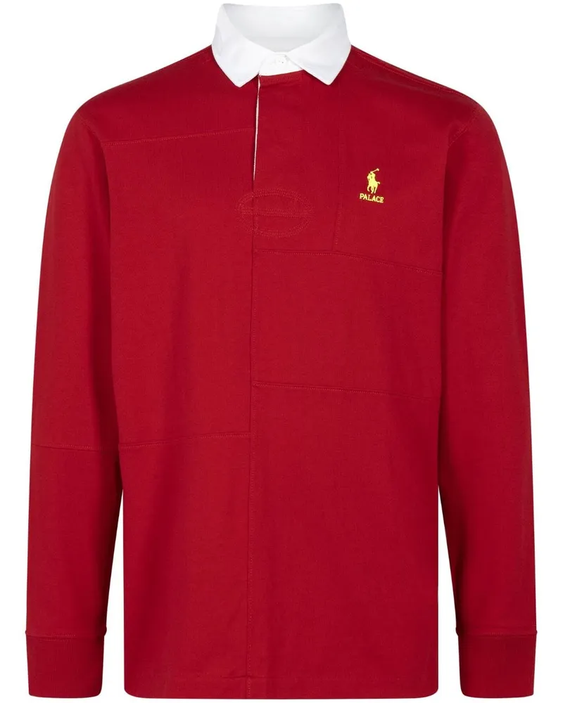 PALACE x Ralph Lauren Rugby-Shirt mit Einsätzen Rot