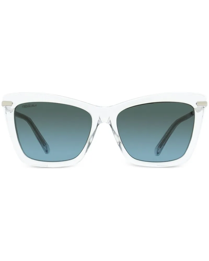 Jimmy Choo Sonnenbrille mit eckigem Gestell - Weiß Weiß