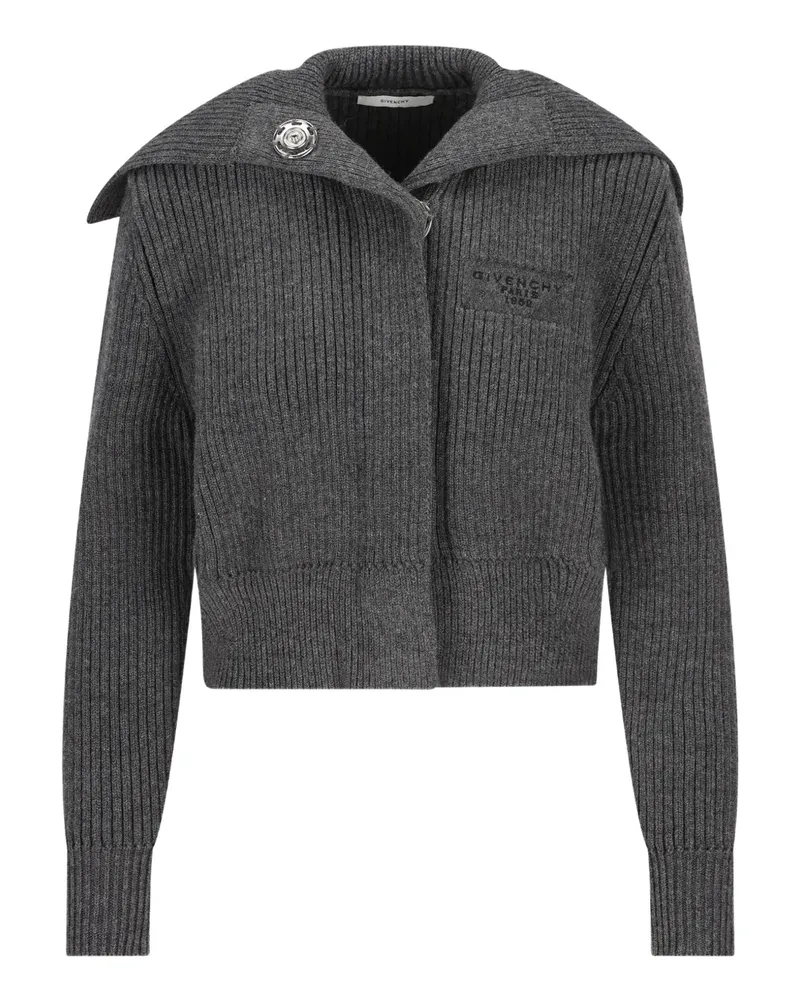 Givenchy Cardigan mit Logo-Stickerei - Grau Grau