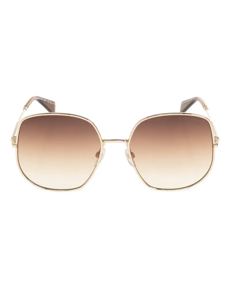 Marc Jacobs The Pave J geometric-frame sunglasses - Gold Gold