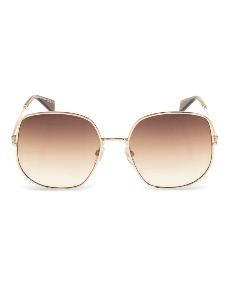 Marc Jacobs The Pave J geometric-frame sunglasses - Gold Gold