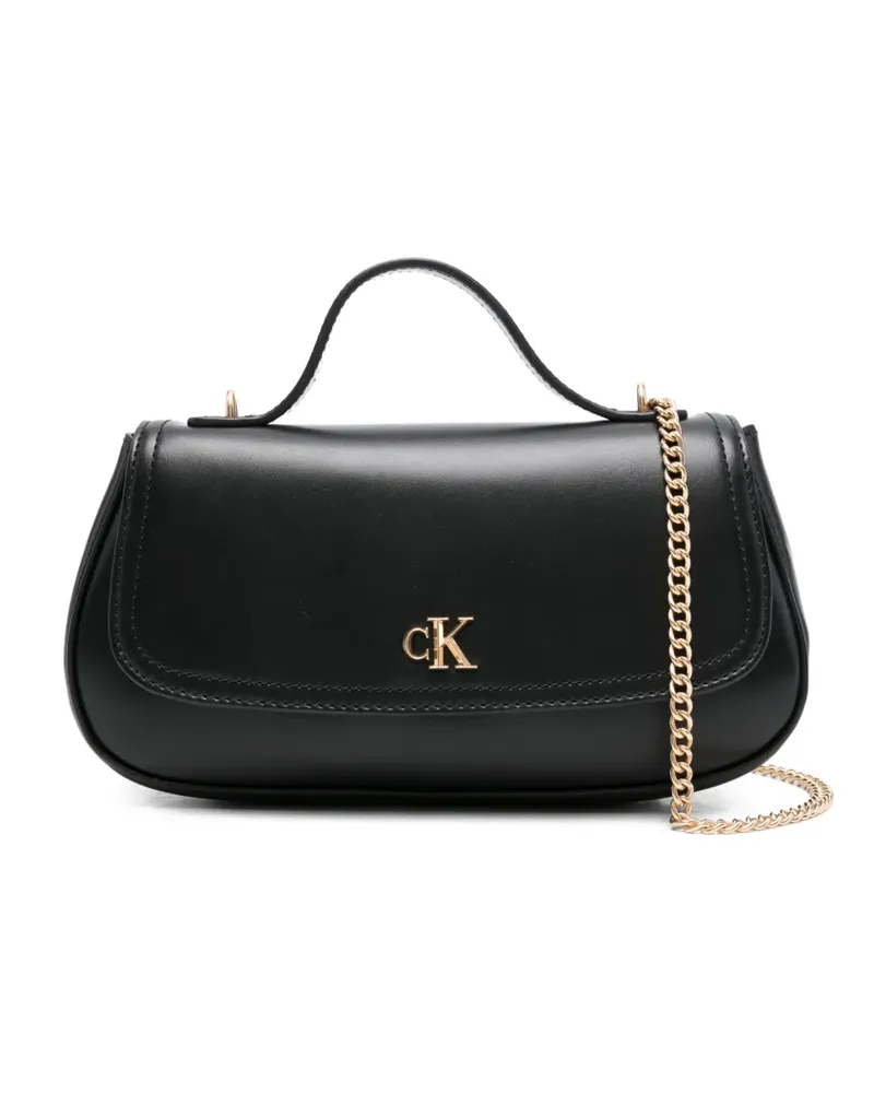 Calvin Klein top handle chain tote bag - Schwarz Schwarz