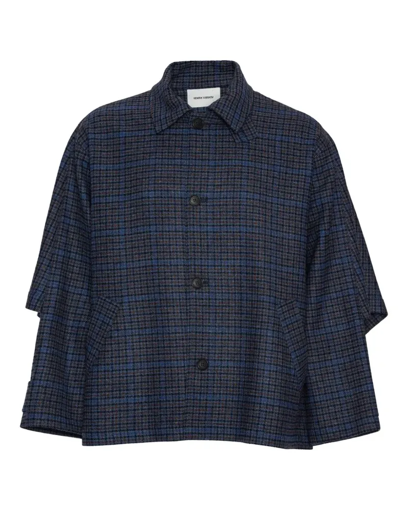 Henrik Vibskov Uncut Jacke mit Hahnentrittmuster - Blau Blau