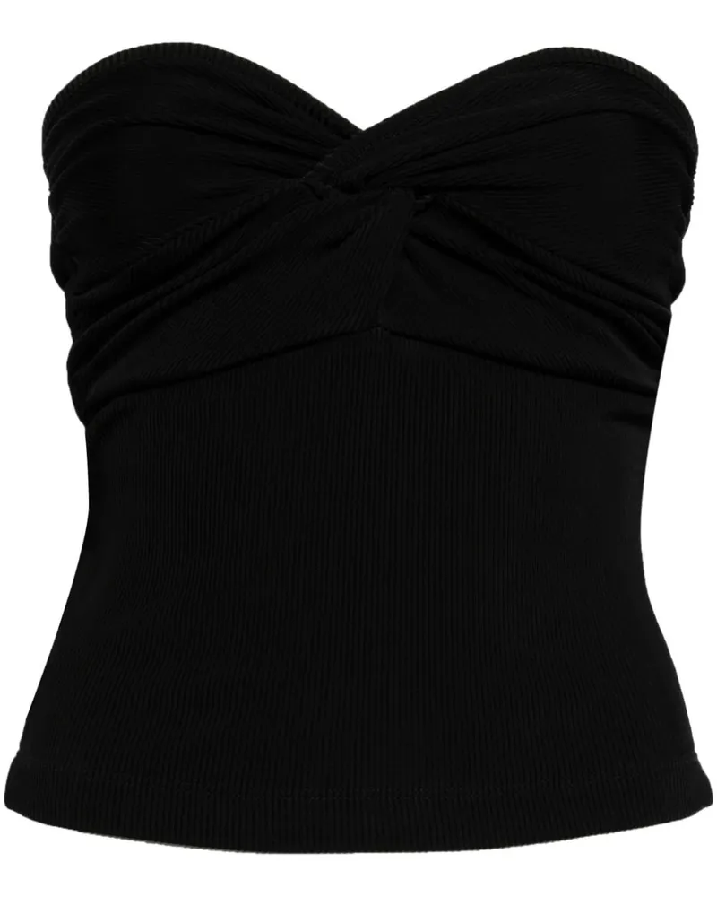 AGOLDE Tonia Bandeau-Top mit Twist-Detail - Schwarz Schwarz
