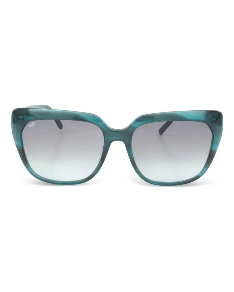 MCM Sonnenbrille mit eckigem Gestell - Blau Blau