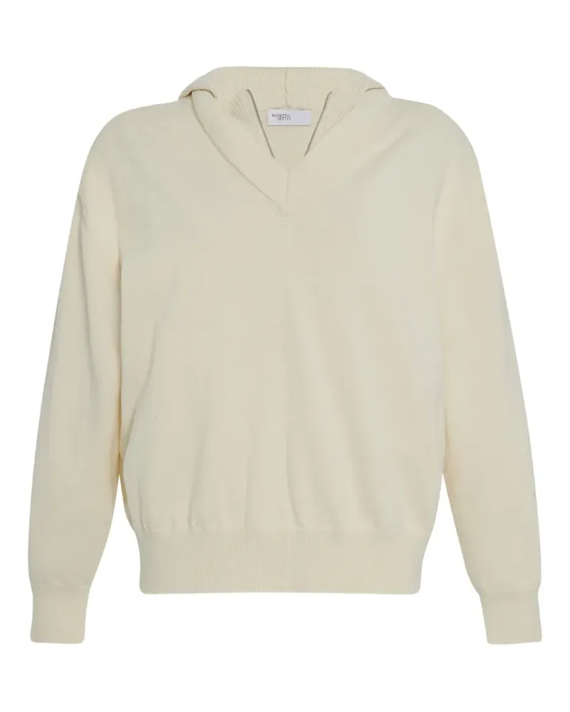 Rosetta Getty Kapuzenpullover mit V-Ausschnitt - Nude Nude