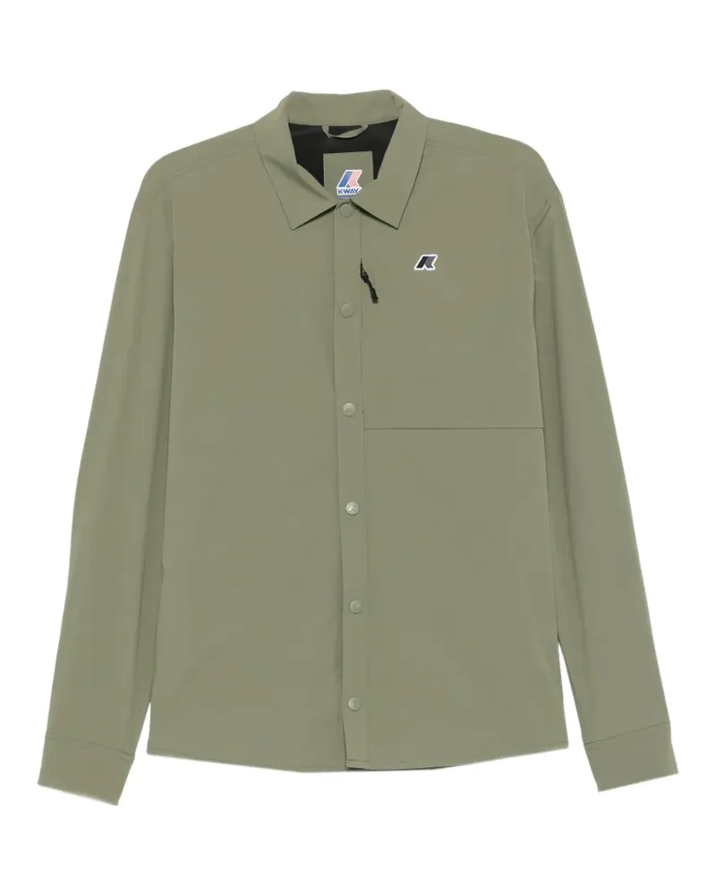 K-Way Recher logo-patch zip-pocket jacket - Grün Grün