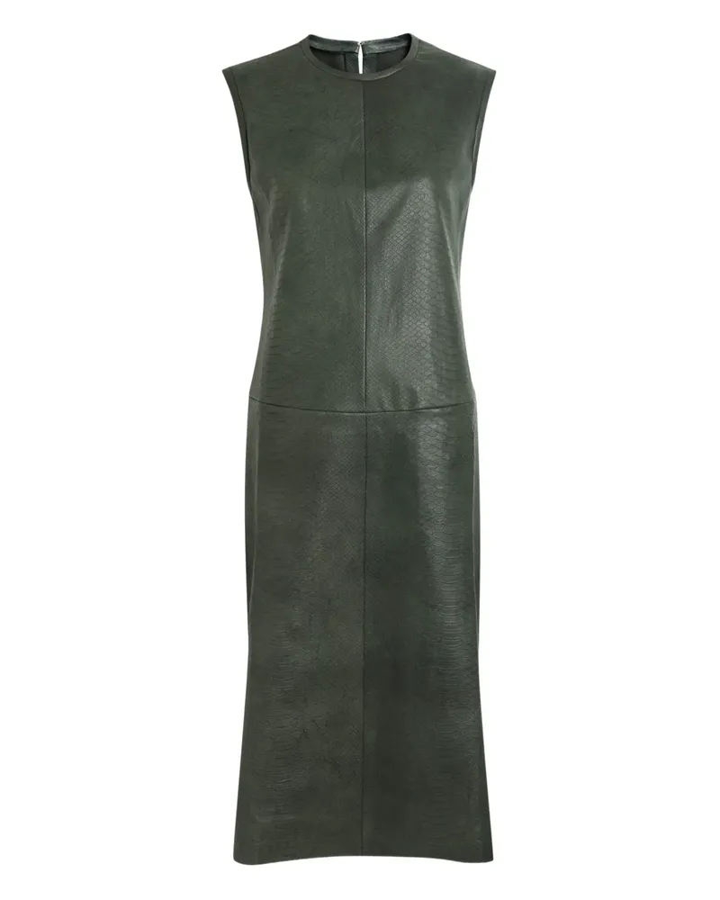 Stouls Caro python-effect leather midi dress - Grün Grün