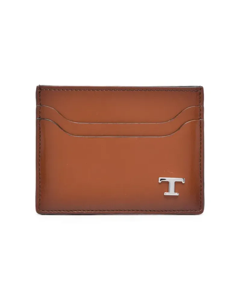 TOD'S Kartenetui mit Logo-Schild - Braun Braun