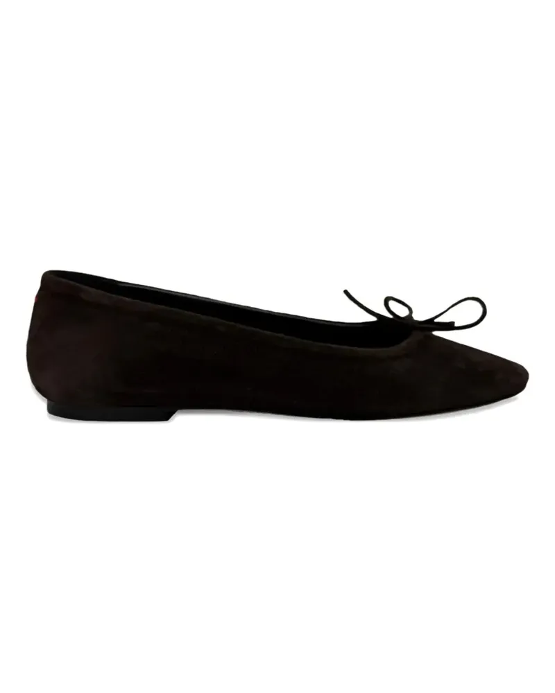 aeyde Delfina bow-detailed ballet flats - Braun Braun