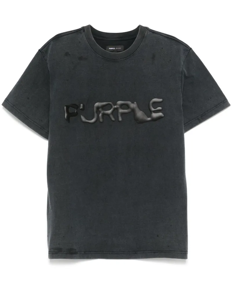 PURPLE BRAND Liquid Wordmark T-Shirt - Schwarz Schwarz