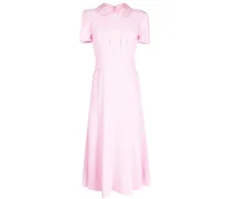 Midikleid mit Spitzenkragen - Rosa