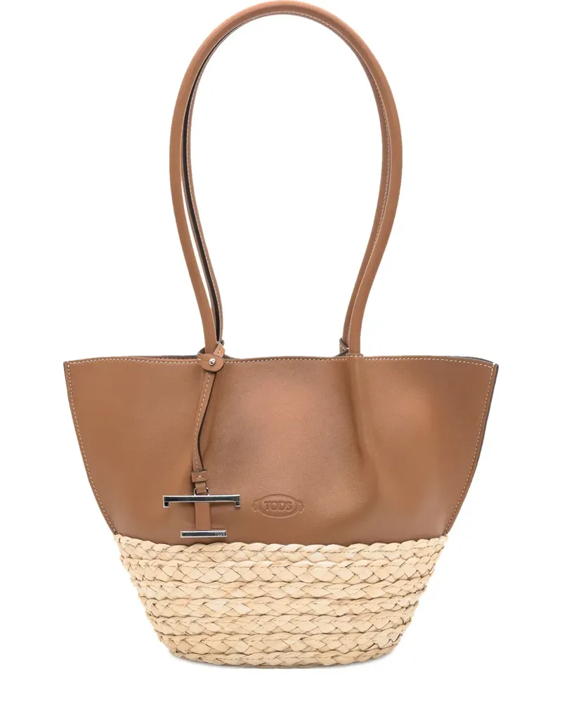 TOD'S Kleine Bux Tote Bag - Braun Braun