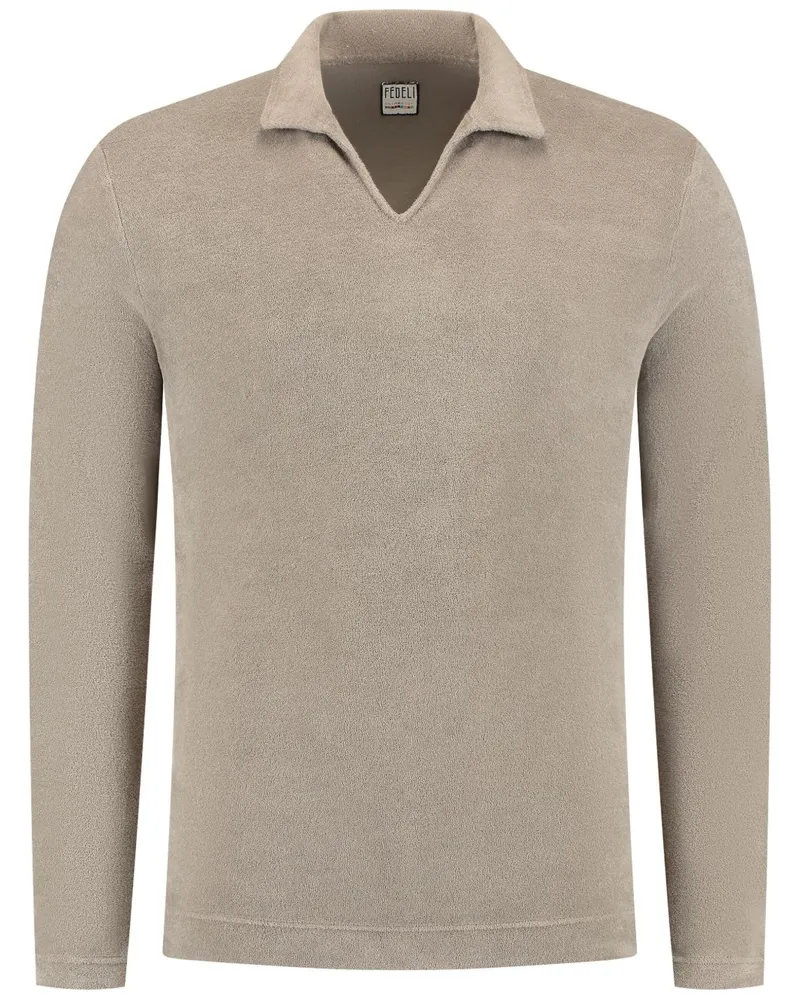 Fedeli Gestricktes Poloshirt - Braun Braun