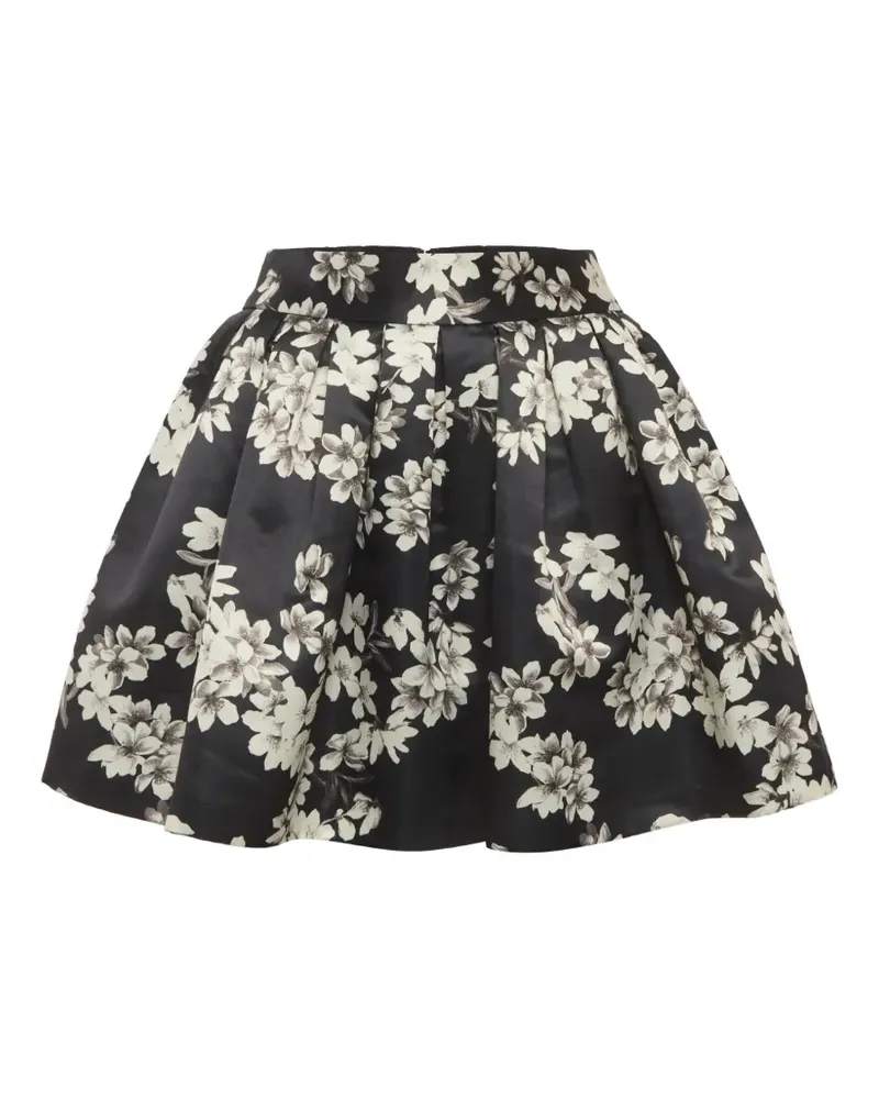 Alice + Olivia Minirock mit Blumenprint - Schwarz Schwarz