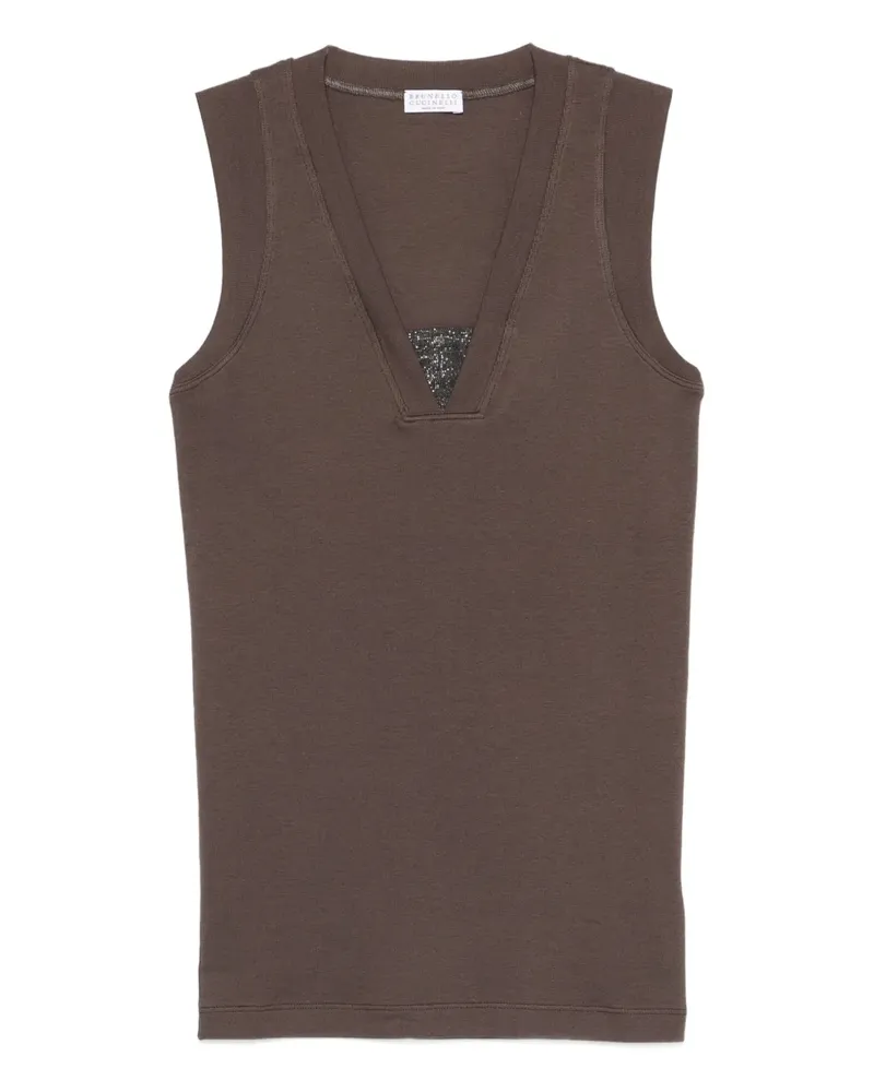 Brunello Cucinelli V-neck vest - Braun Braun