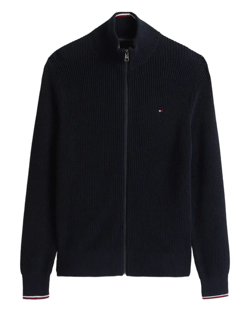 Tommy Hilfiger Reißverschluss-Cardigan mit Logo - Blau Blau