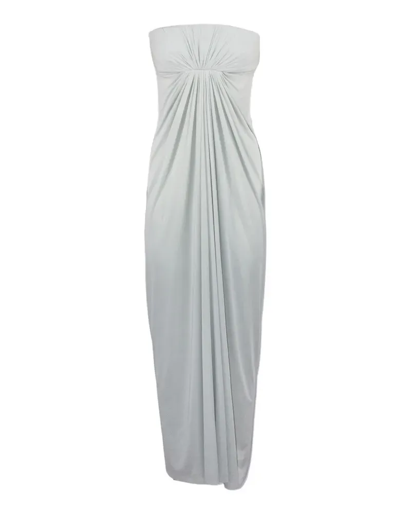 Alberta Ferretti draped strapless dress - Grau Grau
