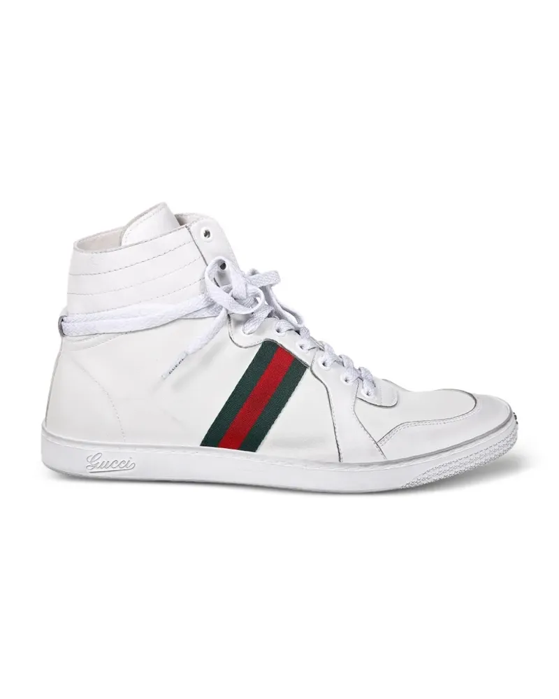 Gucci Web-stripe high-top sneakers - Weiß Weiß