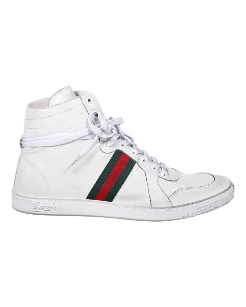 Gucci Web-stripe high-top sneakers - Weiß Weiß