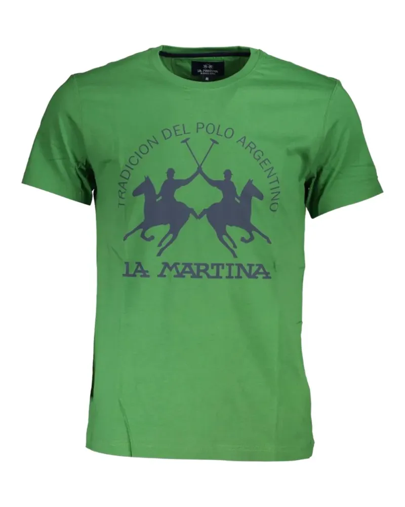 La Martina graphic-print crew-neck T-shirt - Grün Grün
