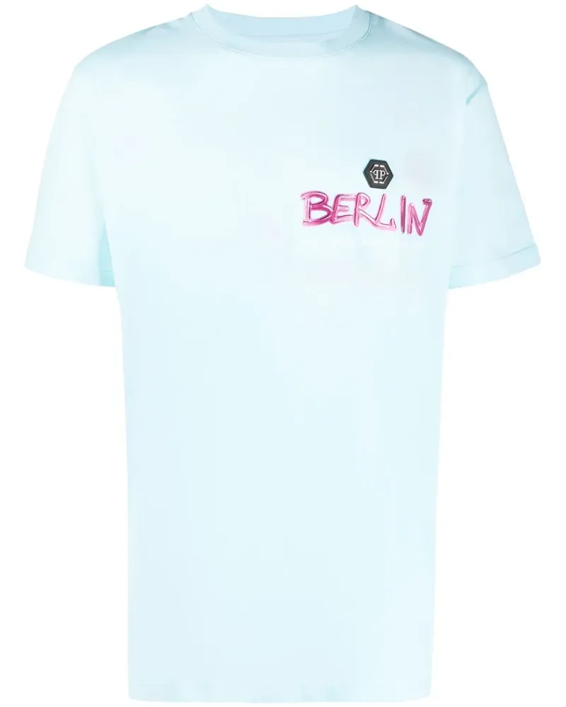 Philipp Plein T-Shirt mit rundem Ausschnitt - Blau Blau