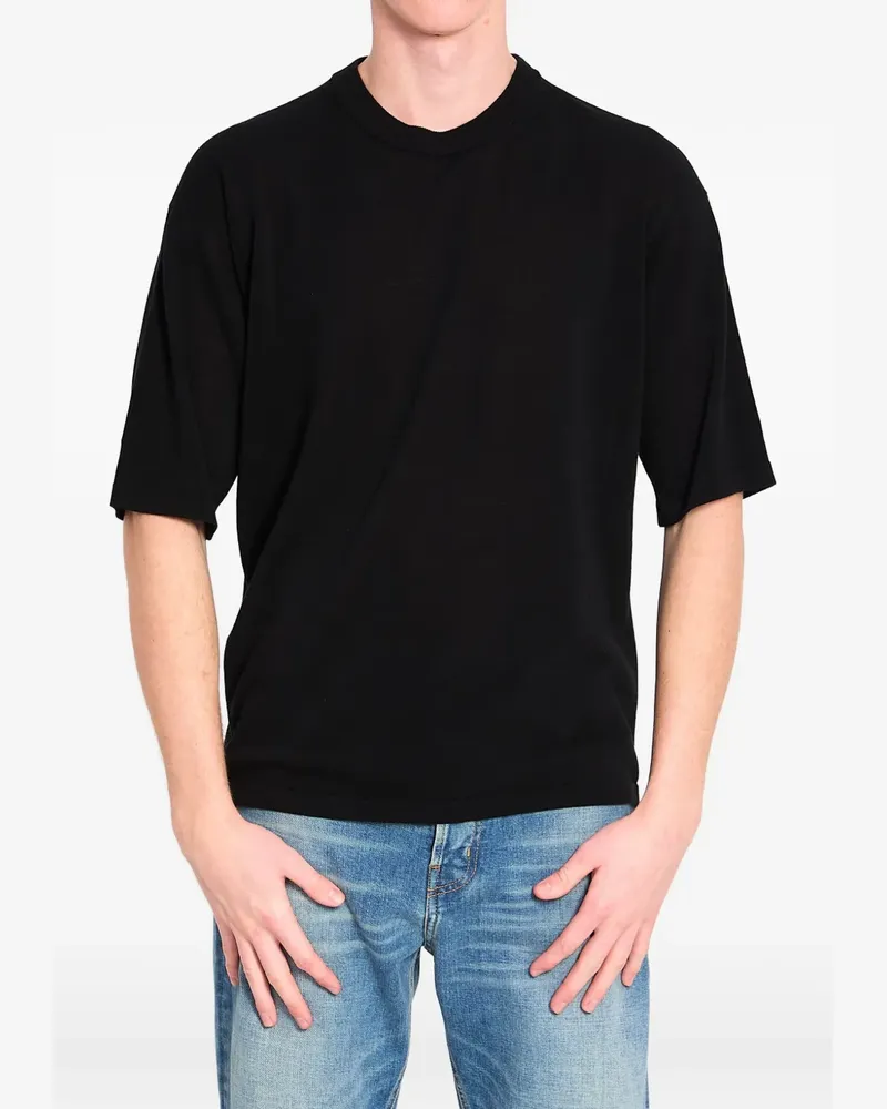Roberto Collina ribbed crewneck T-shirt - Schwarz Schwarz