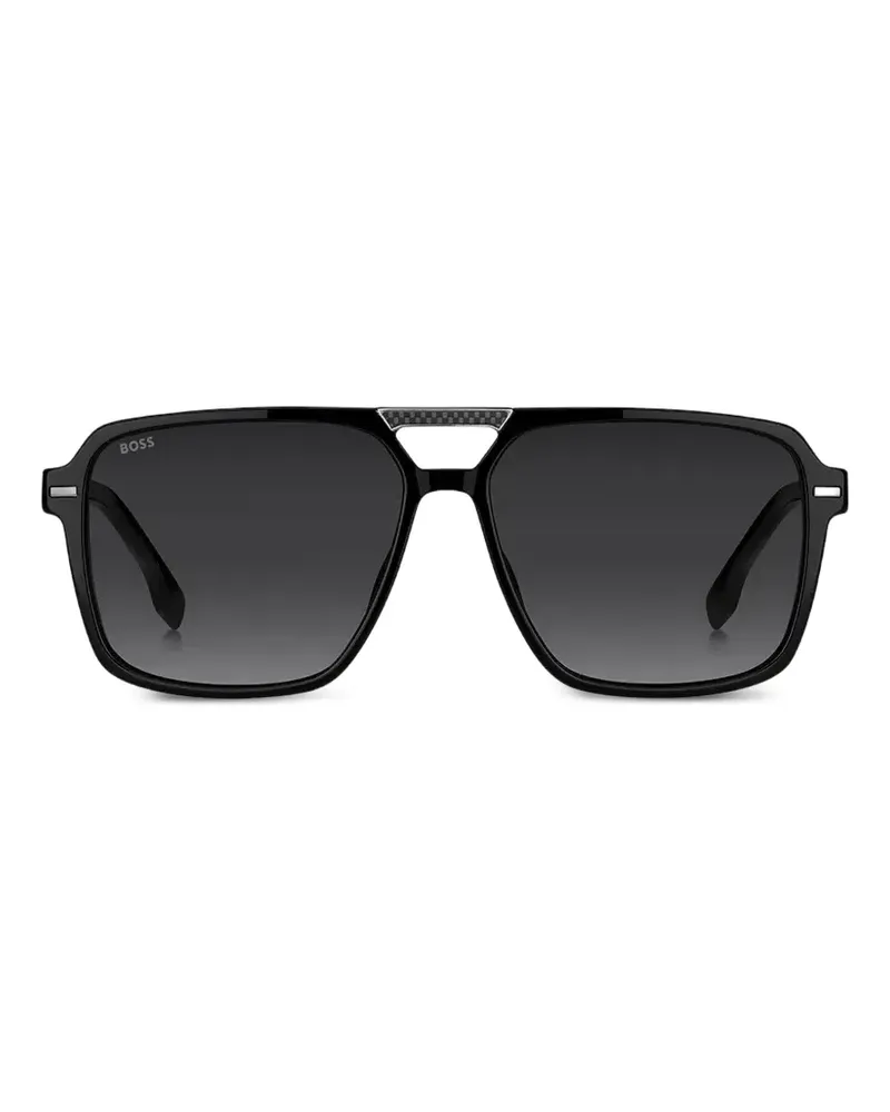 HUGO BOSS Sonnenbrille mit Logo - Schwarz Schwarz