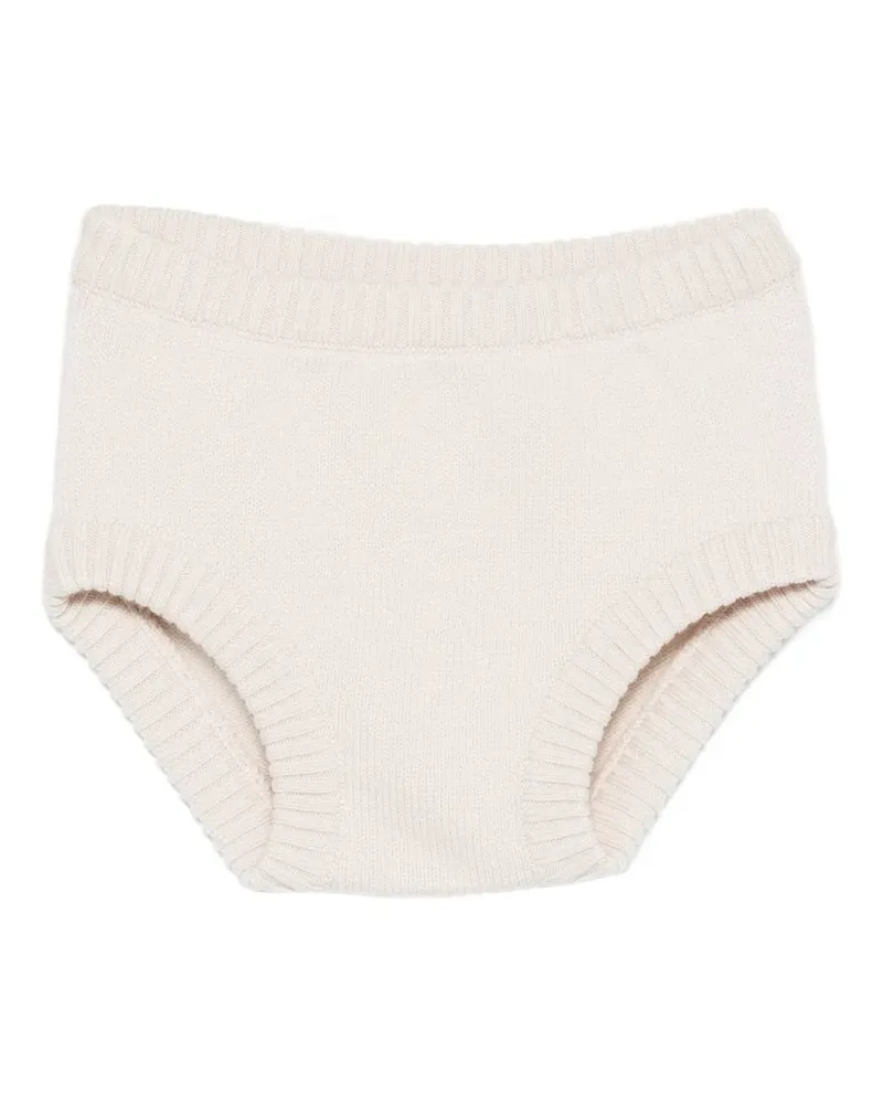 Rowen Rose Gestrickte Shorts - Weiß Weiß