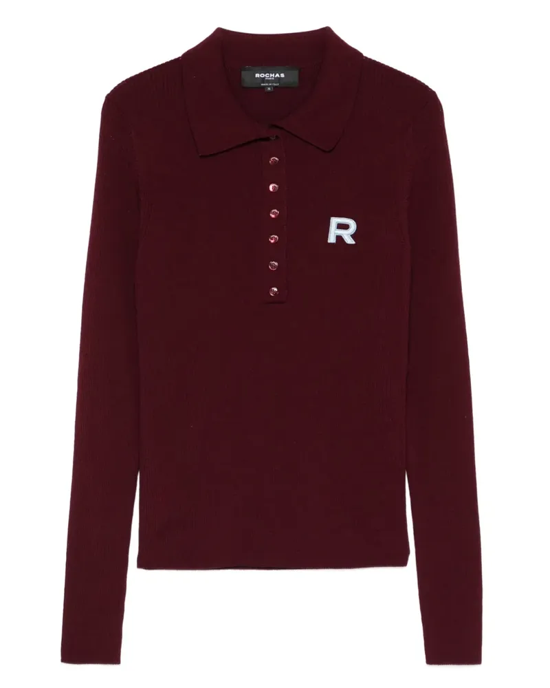 Rochas Poloshirt mit Logo-Patch - Rot Rot
