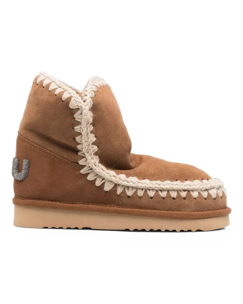 Mou Eskimo 18 crochet-trim ankle boots - Braun Braun