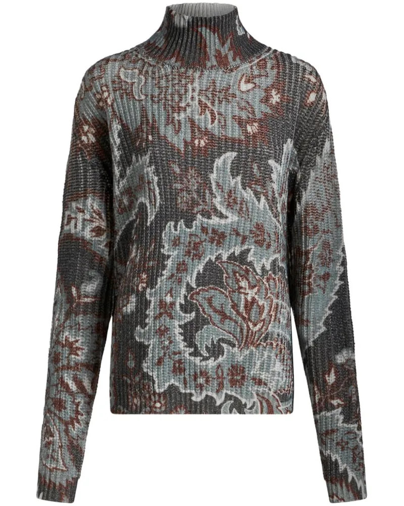 Etro Pullover mit Blumen-Print - Blau Blau