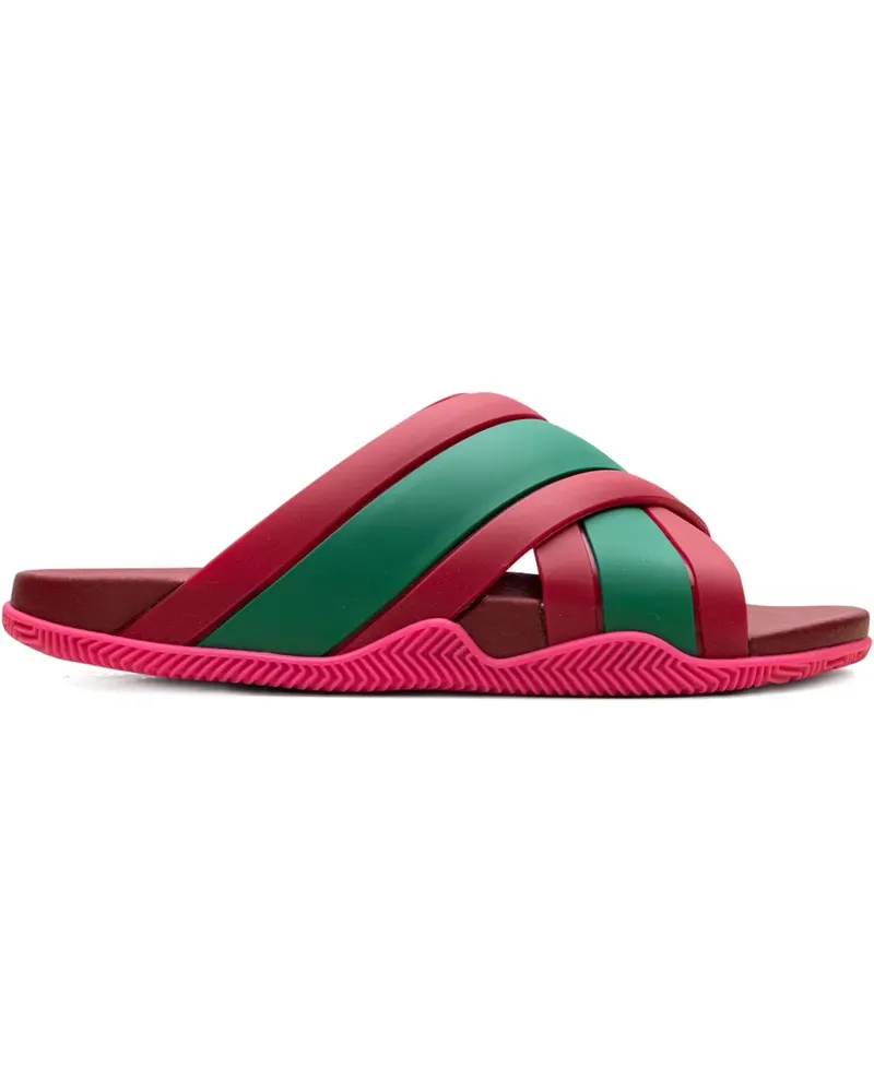 Gucci Web Slide Pantoletten - Rot Rot
