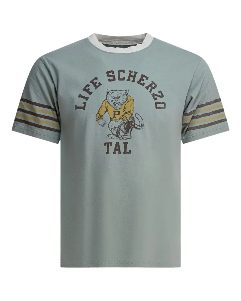 KAPITAL T-Shirt mit grafischem Print - Blau Blau