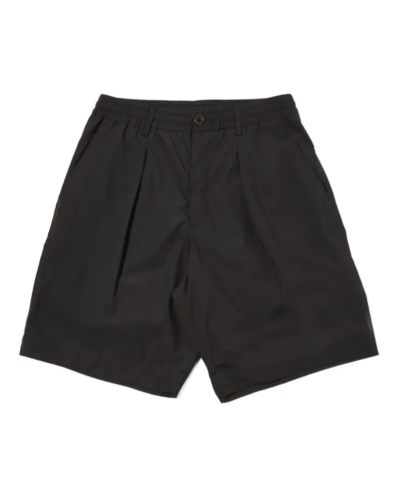 Universal Works Bundfaltenshorts mit Stretchbund - Schwarz Schwarz
