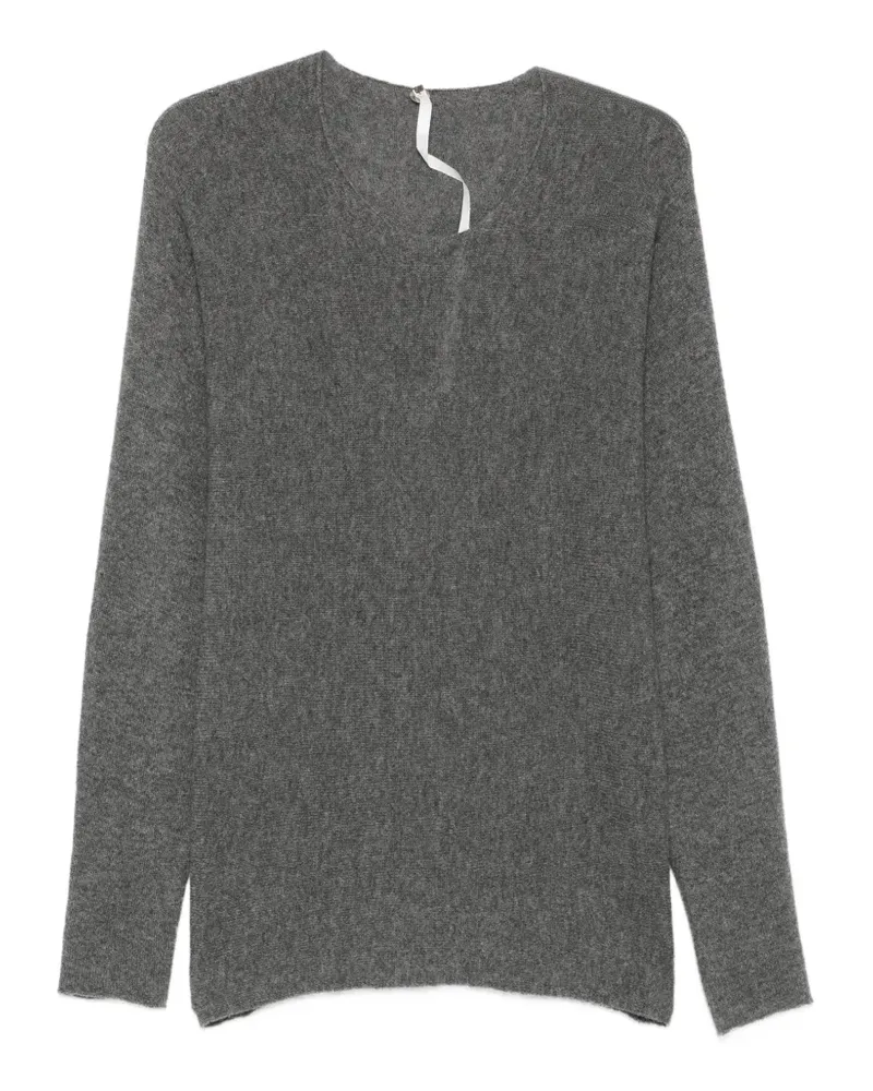 Label Under Construction Fein gestrickter Pullover - Grau Grau